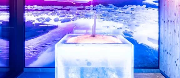 Ice Fountain in Dubai, UAE